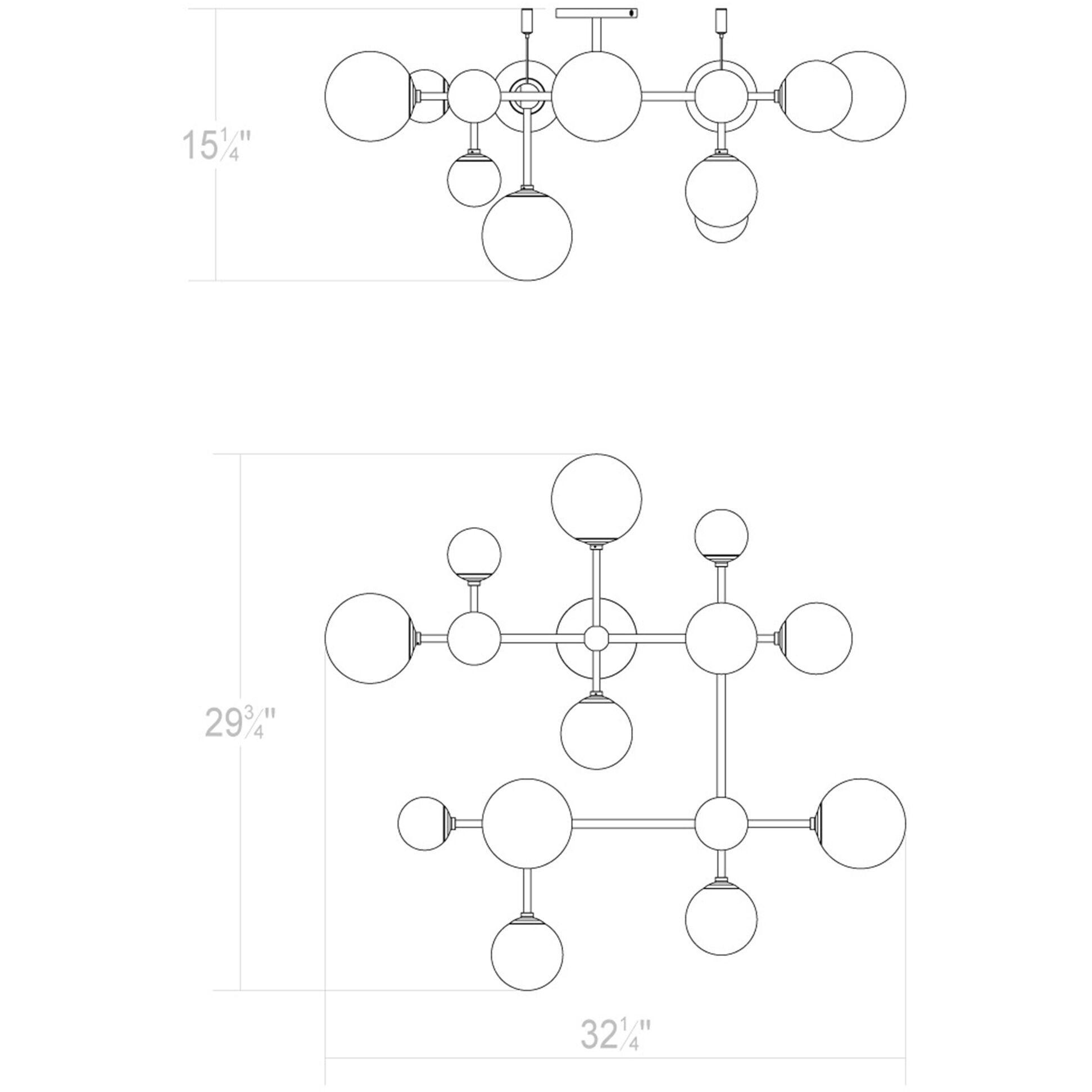 Sabon LED 36 inch Satin Black Surface Mount Ceiling Light