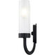 Fusion Collection 1 Light 7.75 inch Matte Black ADA Wall Sconce Wall Light, Anchor Family