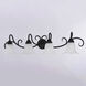 Bella 4 Light 37.5 inch Matte Black Bathroom Light Wall Light