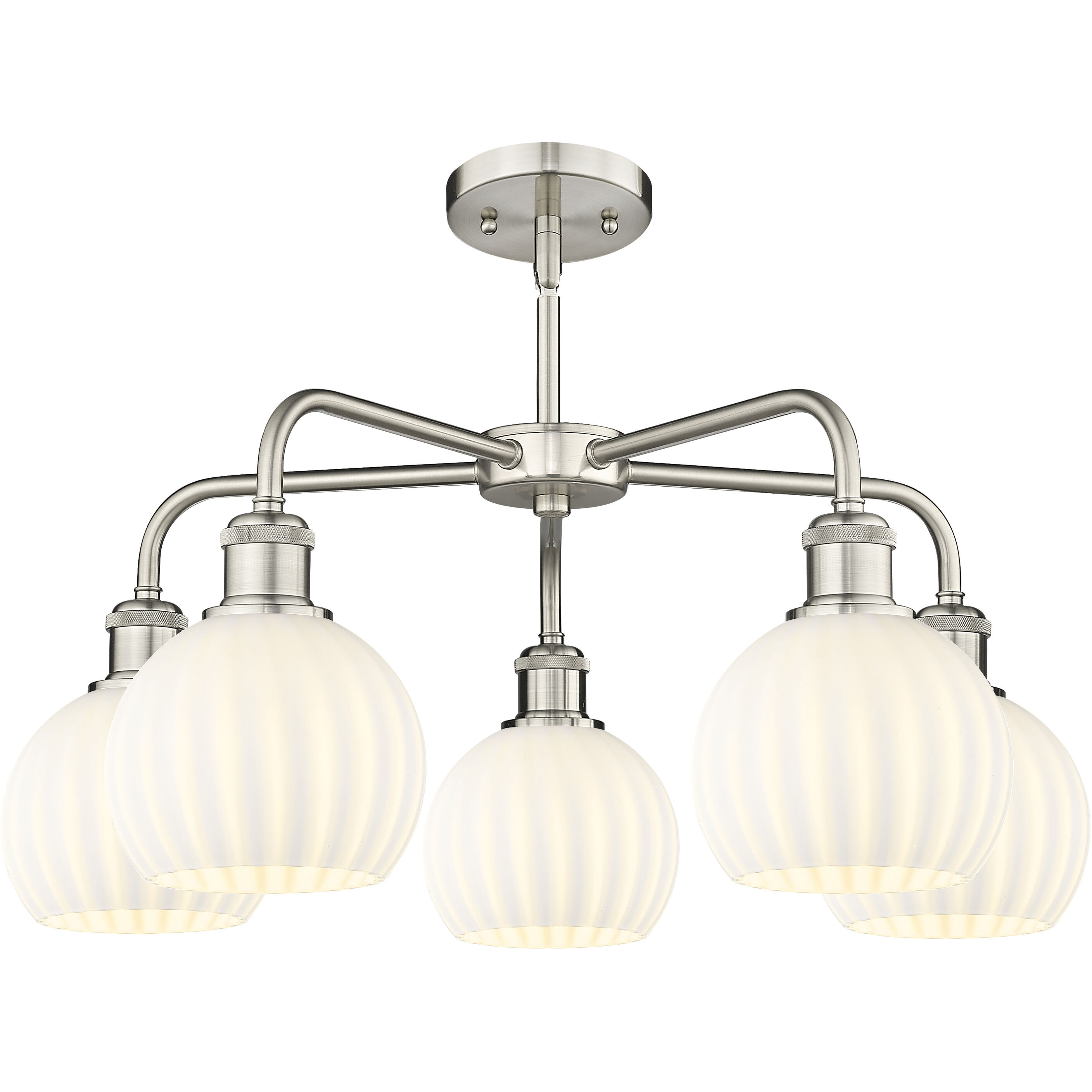 Ballston White Venetian 5 Light 24.00 inch Chandelier