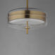 Voto LED 12 inch Natural Aged Brass Single Pendant Ceiling Light in Clear