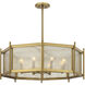 Jacobs 8 Light 32 inch Warm Brass Chandelier Ceiling Light