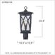 Grover 1 Light 21 inch Mystic Black Outdoor Post Lantern