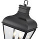 Edenton 3 Light 24 inch Matte Black Outdoor Post Lantern