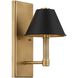 Mcgill 1 Light 8.75 inch Natural Brass Wall Sconce Wall Light