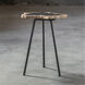Mircea 20 X 16 inch Natural Petrified Wood and Aged Black Accent Table