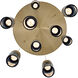 Kiriko LED 24 inch Winter Brass Chandelier Ceiling Light