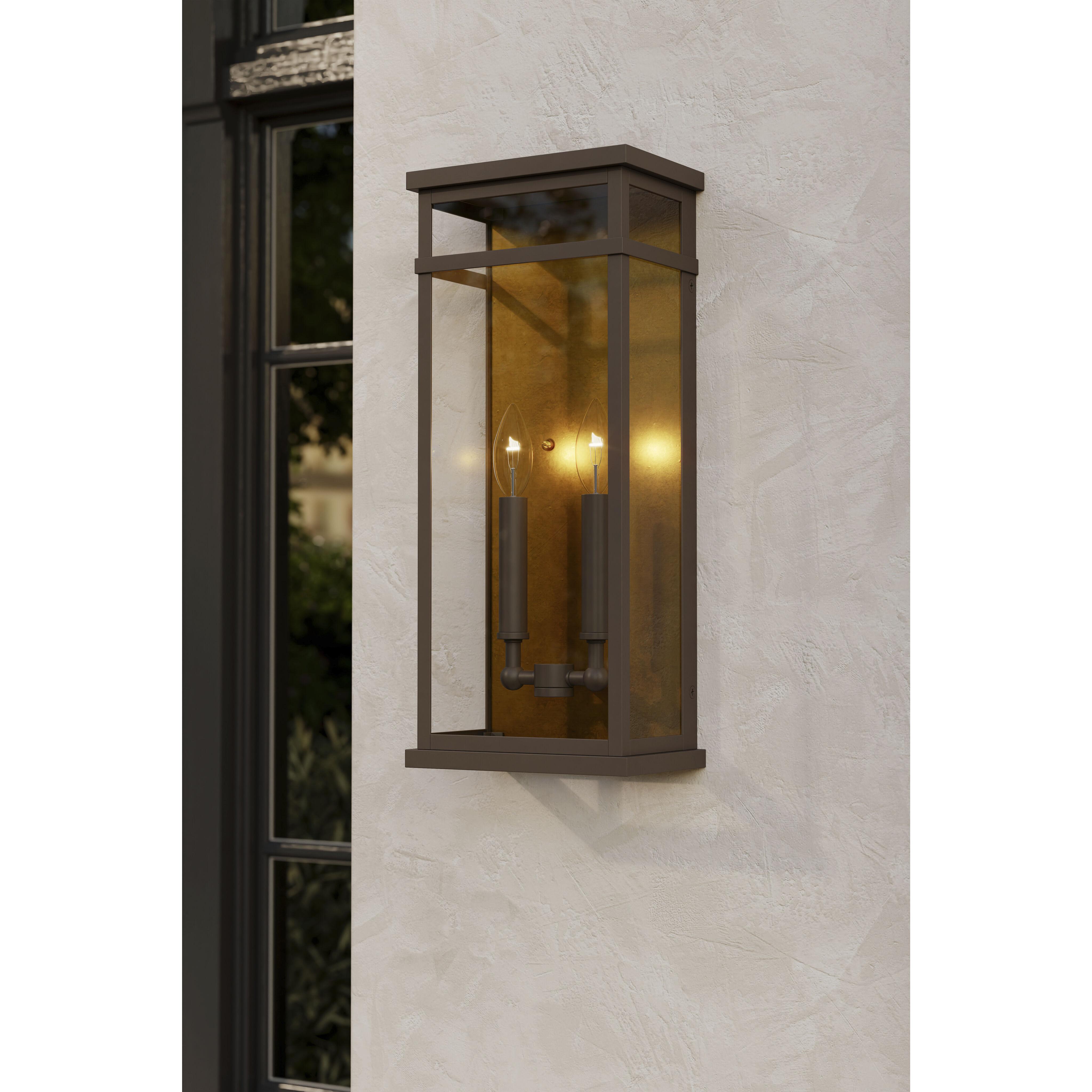 Briarlane 2 Light 20 inch Painted Legacy Brass and Dark Bronze Outdoor Wall Sconce