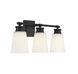 Contemporary 3 Light 23 inch Matte Black Bathroom Vanity Light Wall Light
