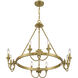 Sullivan 8 Light 32 inch Warm Brass Chandelier Ceiling Light