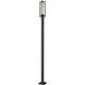 Aura 1 Light 118.5 inch Black Outdoor Post Mounted Fixture in G9