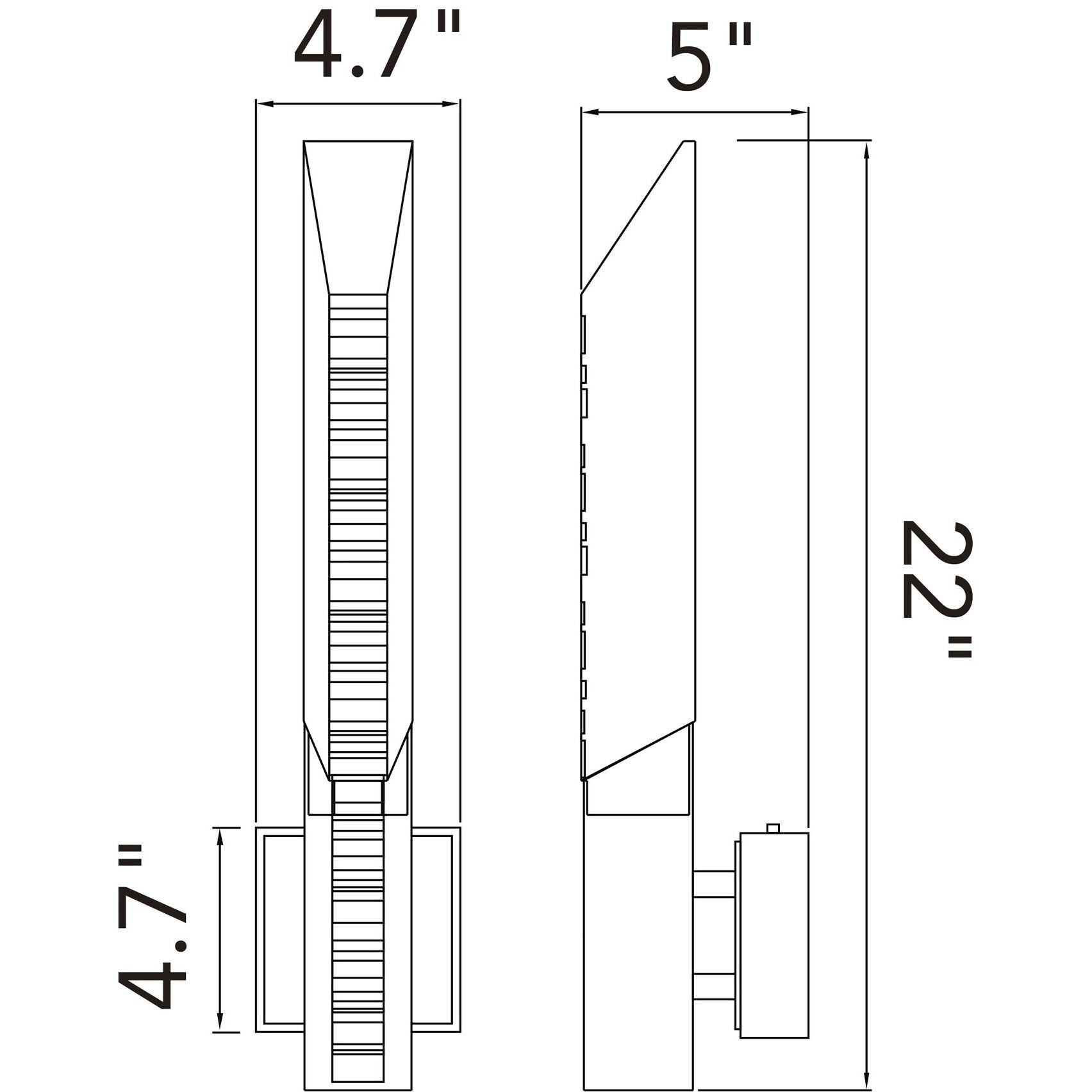 Petra LED 4.7 inch Brass Wall Light