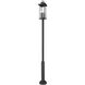 Tiberius 6 Light 129.5 inch Black Outdoor Post Mounted Fixture