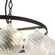 Alora Mood Faye 3 Light 17.75 inch Matte Black Chandelier Ceiling Light in Clear Ribbed Glass