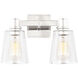 C&M by Chapman & Myers Alessa 2 Light 13.63 inch Polished Nickel Bath Vanity Wall Sconce Wall Light