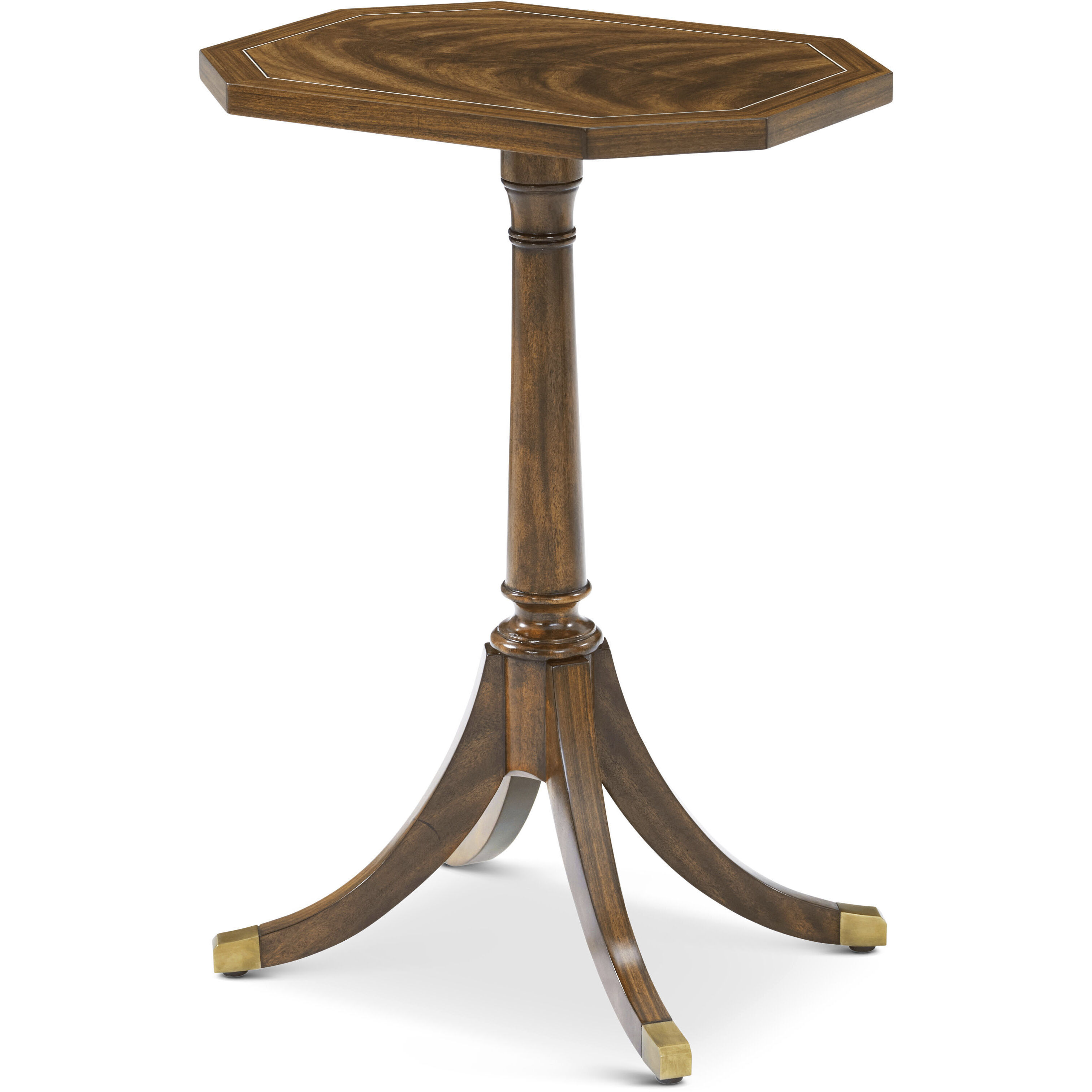 Sloane 23 X 16 inch Edwardian Brown Accent Table, Wooden
