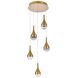 Amherst 5 Light 14.5 inch Satin Gold Pendant Ceiling Light