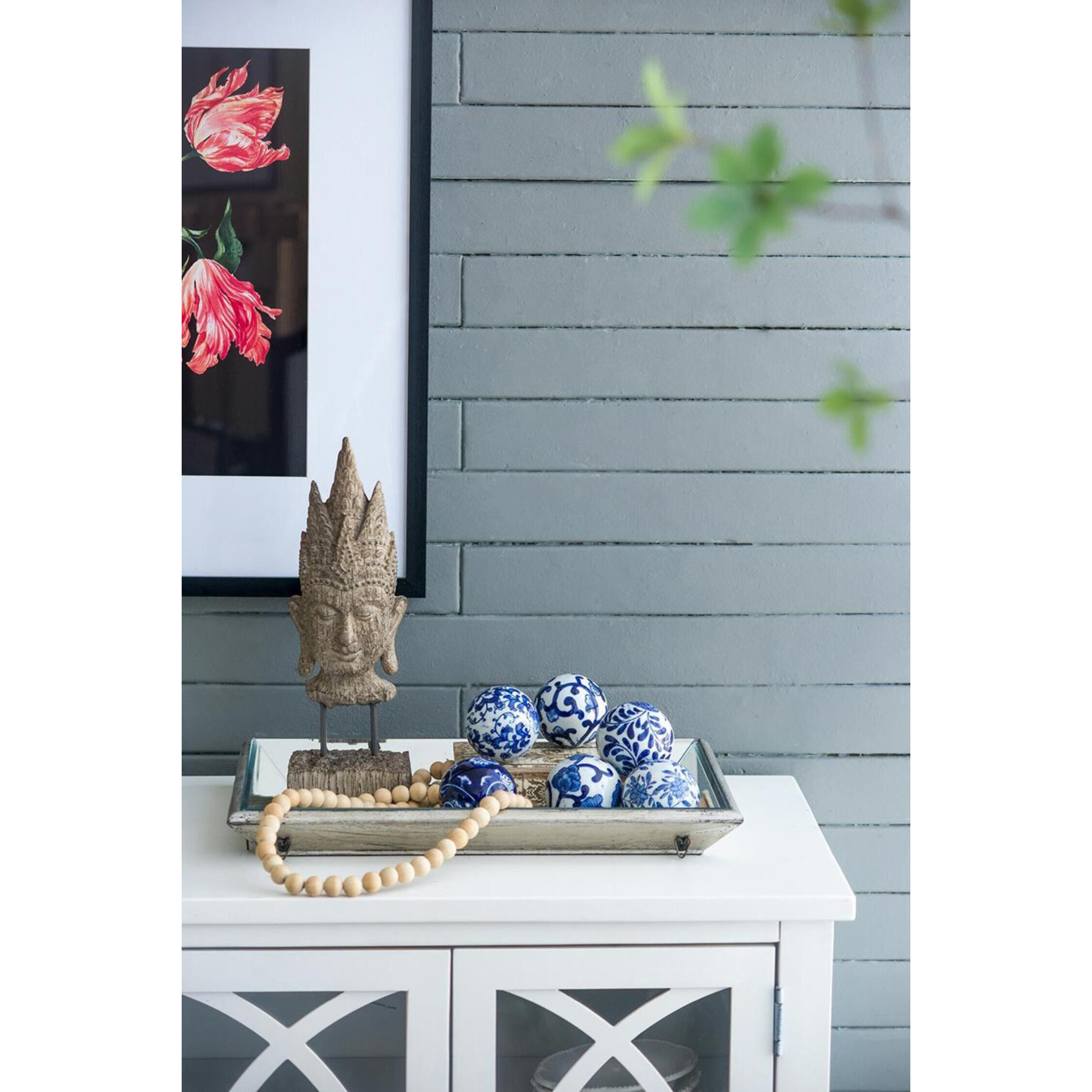 Orbs Blue/White Décor