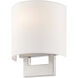 Hayworth 1 Light 8 inch Brushed Nickel ADA ADA Wall Sconce Wall Light