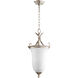 Flora 2 Light 10.5 inch Aged Silver Leaf Entry Pendant Ceiling Light