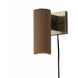 Tambo Wall Sconce Wall Light in Natural Ash and Weathered Brass