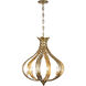 Atlas 6 Light 28.5 inch Grecian Gold Chandelier Ceiling Light