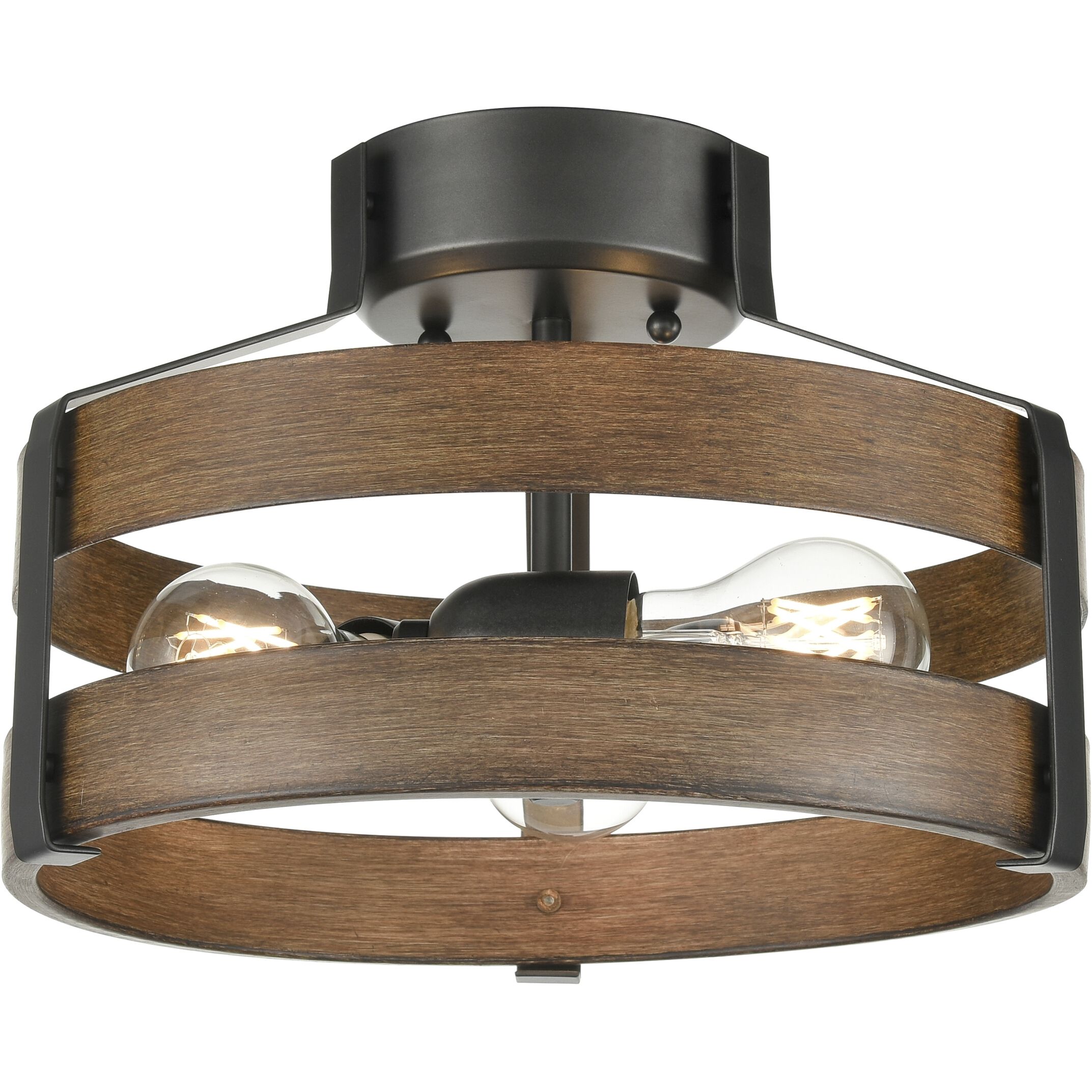 Fort Garry 3 Light Semi-Flush Mount