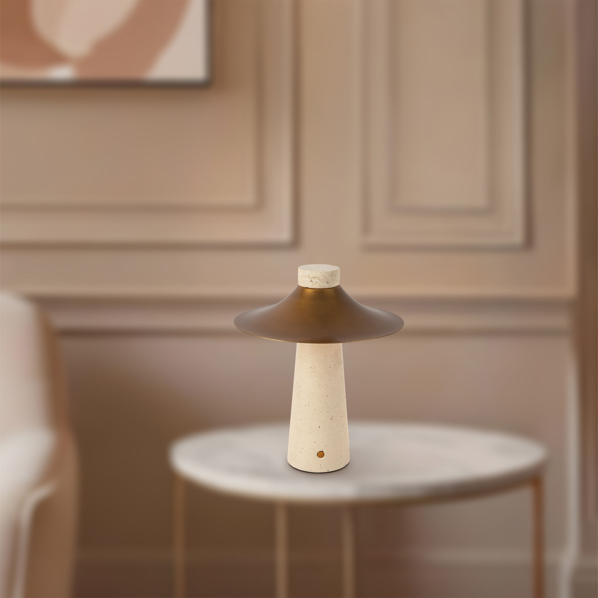 Hagen 12 inch 3 watt Vintage Brass Table Lamp Portable Light