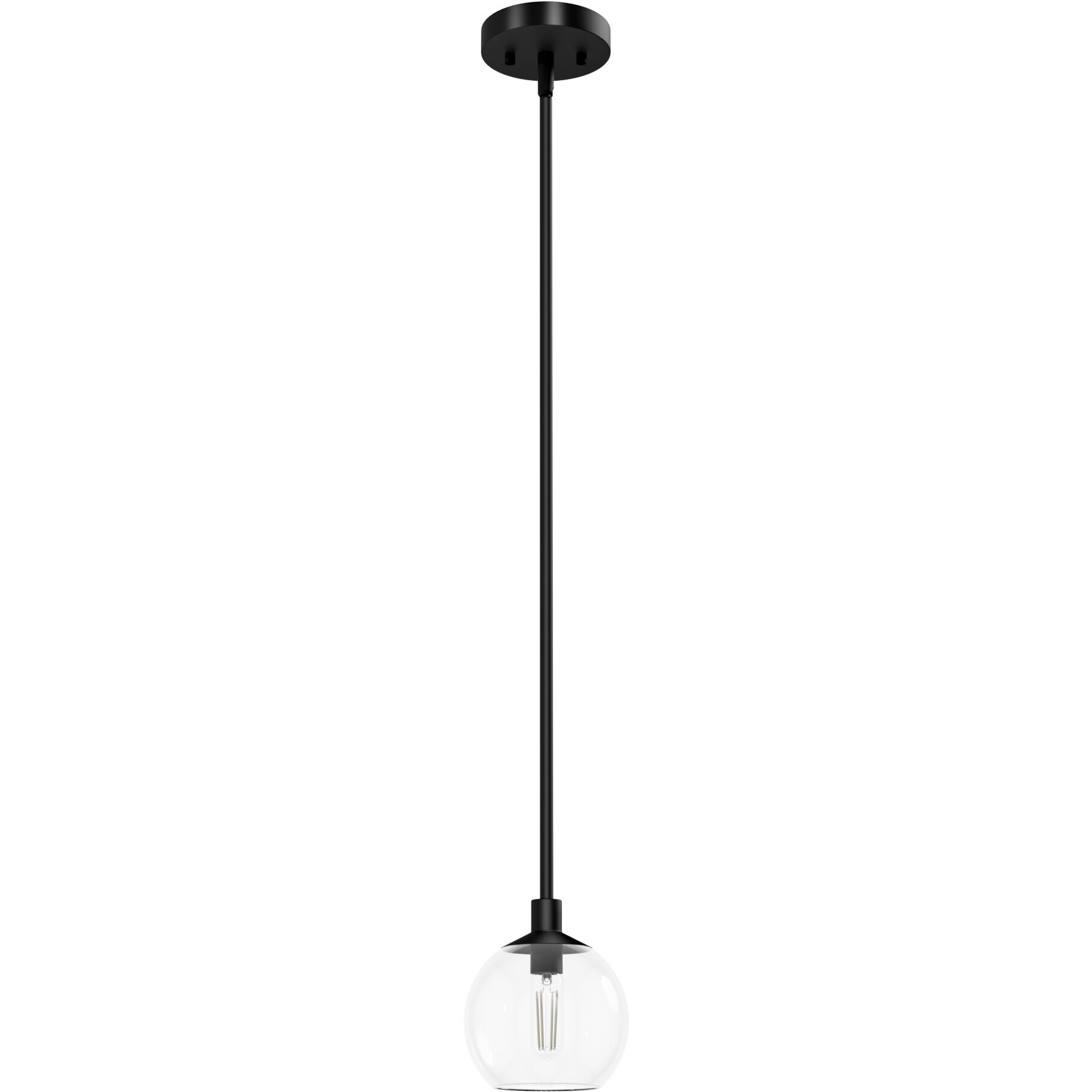 Xidane 1 Light 6 inch Matte Black Pendant Ceiling Light