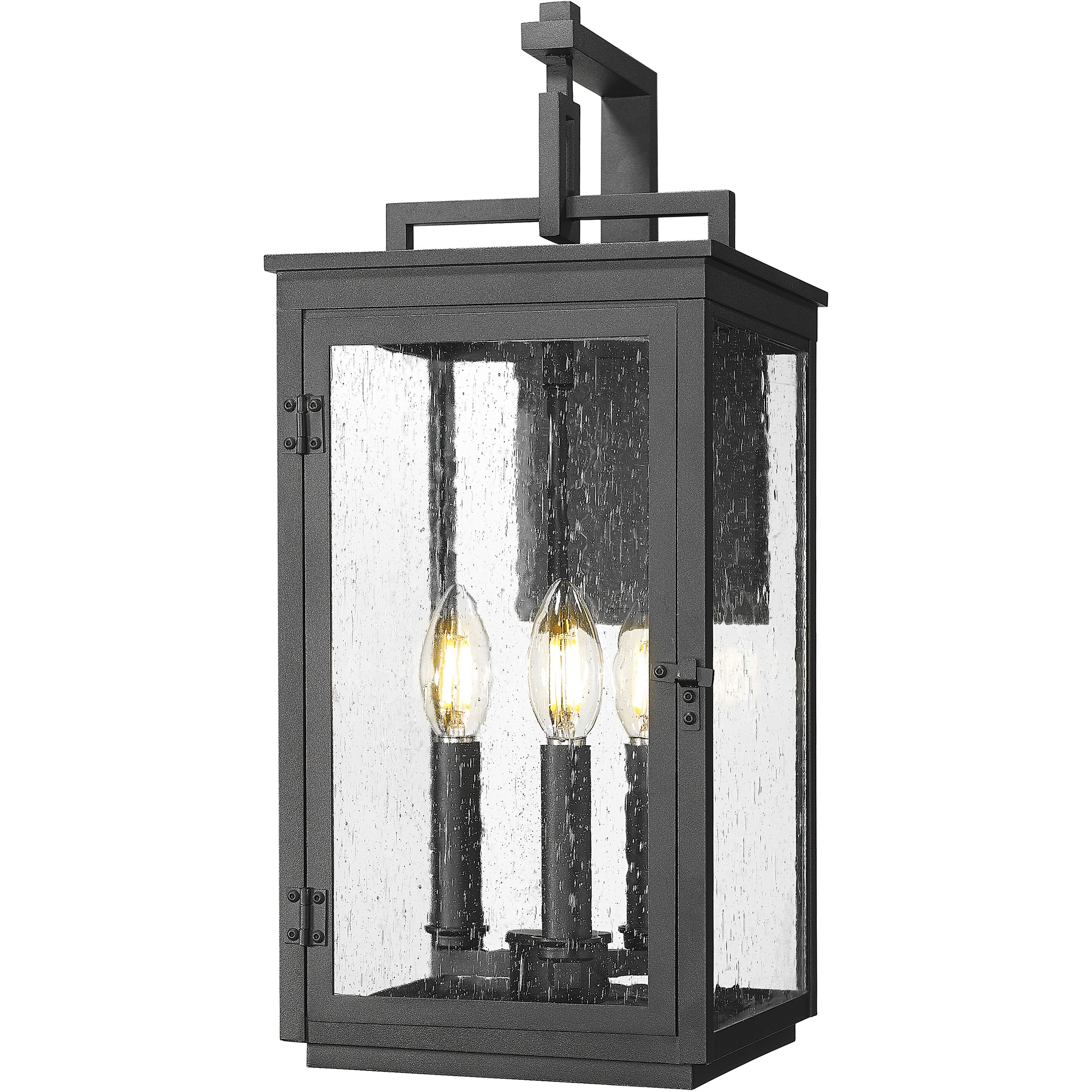 Hartwell 3 Light 19.25 inch Sand Black Outdoor Wall Light