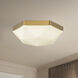 Alora Mood Krysta 2 Light 10.5 inch Brushed Gold Flush Mount Ceiling Light