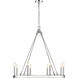 Barclay 8 Light 33 inch Polished Nickel Chandelier Ceiling Light