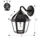 Polaris LED 12 inch Black Outdoor Wall Sconce, Solar