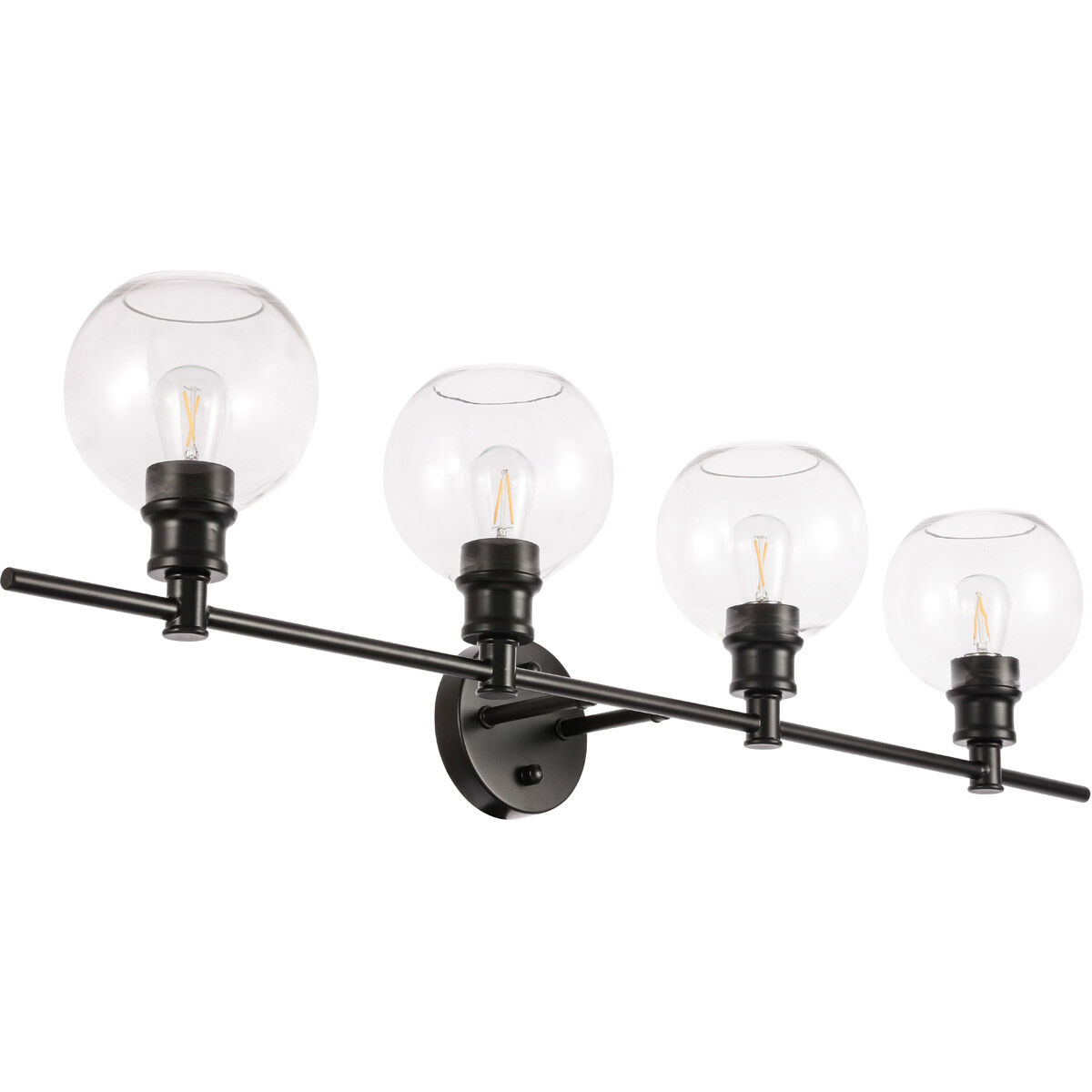 Syracuse 4 Light 38 inch Black Wall sconce Wall Light