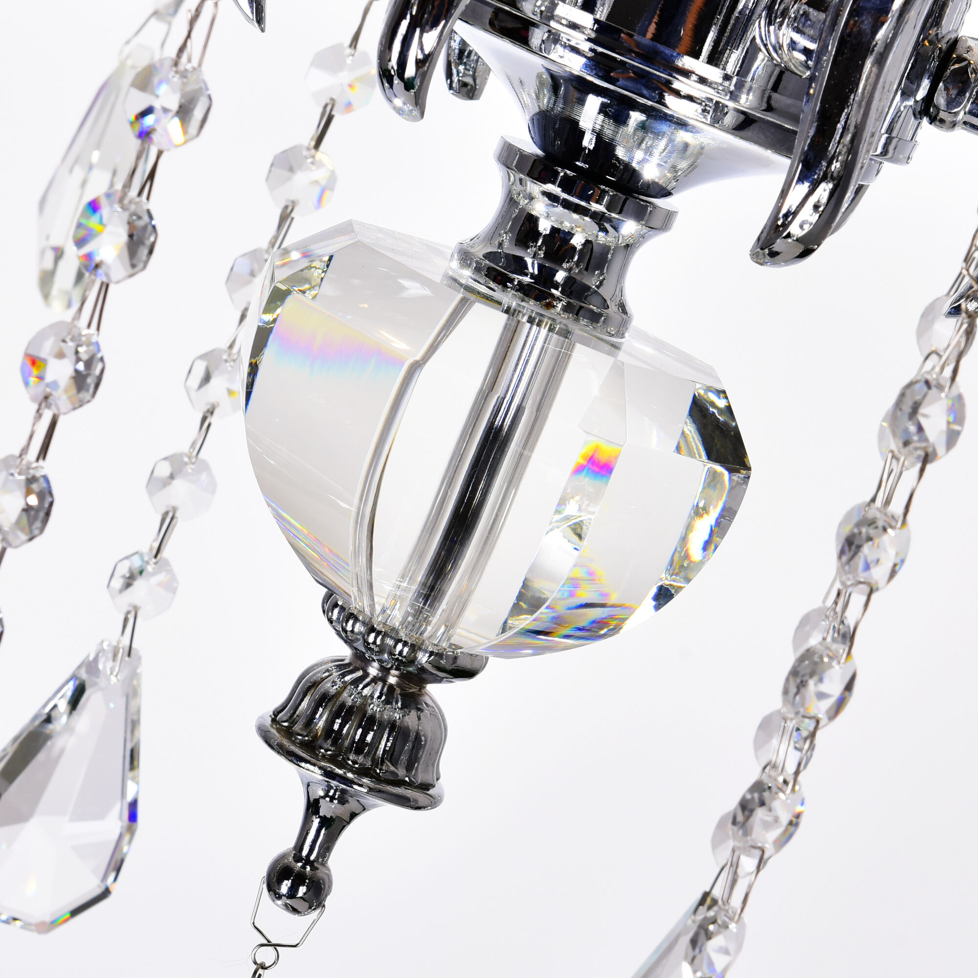 Glorious 6 Light 24 inch Chrome Up Chandelier Ceiling Light