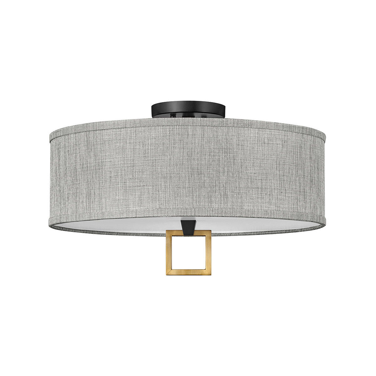 Galerie Link 3 Light 18 inch Black Semi-Flush Mount Ceiling Light