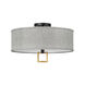 Galerie Link 3 Light 18 inch Black Semi-Flush Mount Ceiling Light