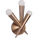 Nova 3 Light 10.37 inch Satin Brass Wall Sconce Wall Light