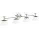 Tremolo 4 Light 42 inch Brushed Nickel and Polished Nickel Vanity Light Wall Light