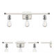 Ballston Bare Bulb 3 Light 26 inch White and Polished Chrome Bath Vanity Light Wall Light, Ballston
