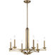 Trumbull 6 Light 26 inch Antique Brass Chandelier Ceiling Light