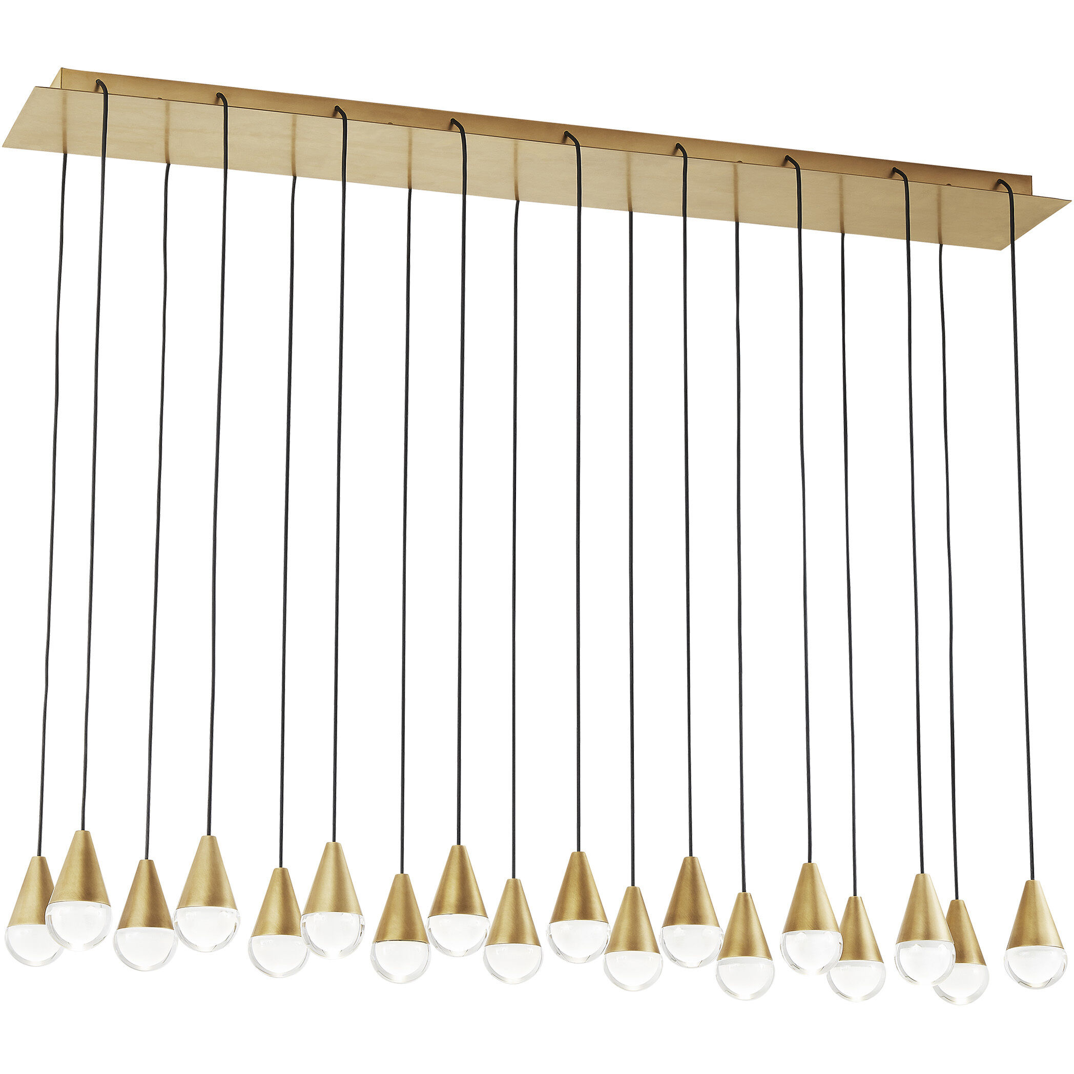 Sean Lavin Cupola LED Natural Brass Chandelier Ceiling Light, Integrated LED