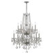 Traditional Crystal 12 Light 26.5 inch Polished Chrome Chandelier Ceiling Light in Clear Hand Cut