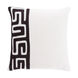 Nairobi 20 X 20 inch Black and White Throw Pillow