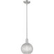 Arcadia Athens 1 Light 8 inch Brushed Satin Nickel Mini Pendant Ceiling Light