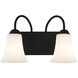 Ridgedale 2 Light 15 inch Black Bath Vanity Wall Light