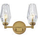 Ana 2 Light 13.75 inch Heritage Brass Vanity Light Wall Light