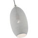Dublin 1 Light 7 inch Nordic Gray with Brushed Nickel Accents Pendant Ceiling Light