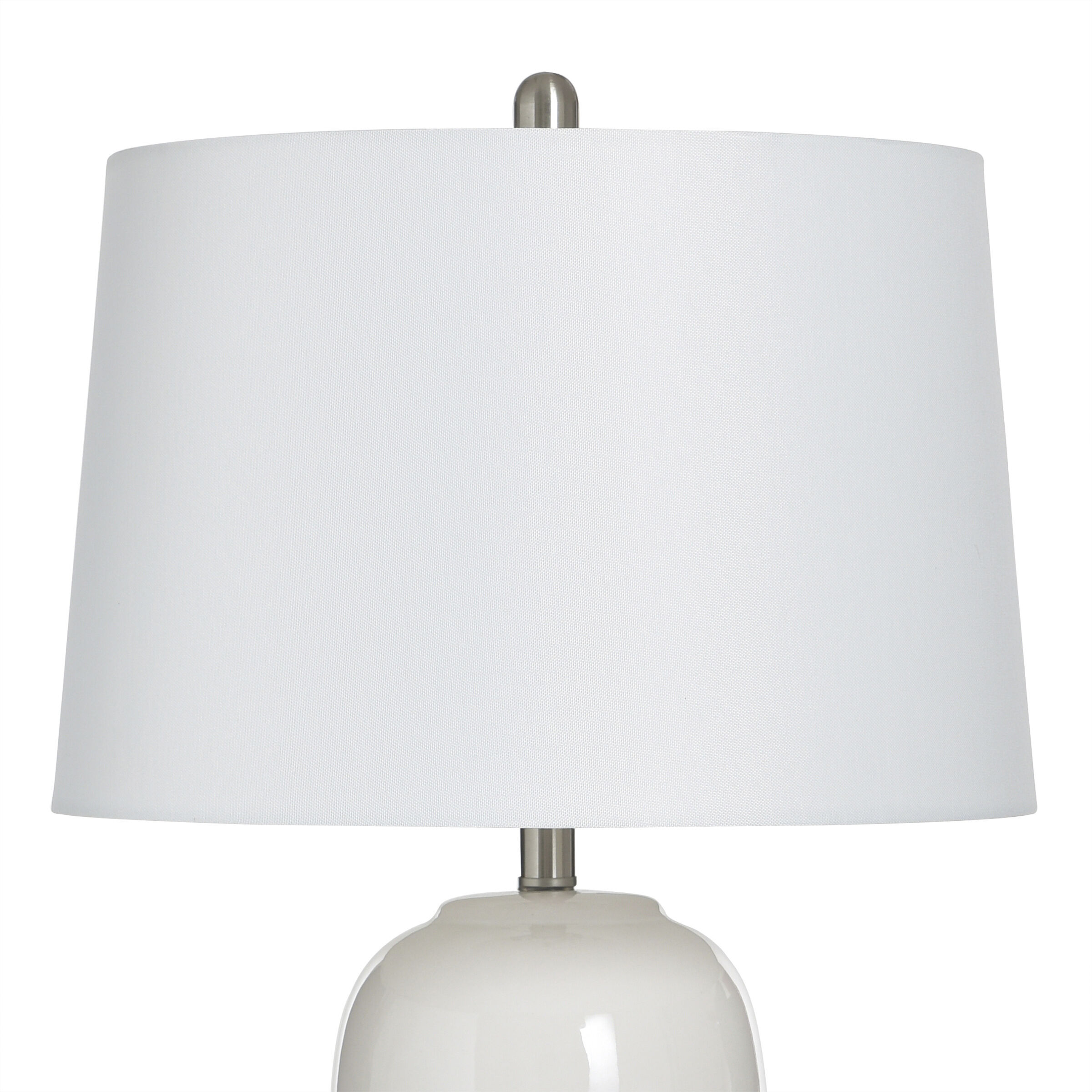 Evian 30 inch 100 watt Grey and Off White Table Lamp Portable Light