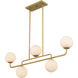 Regis 5 Light 40 inch Brushed Gold Island Light Ceiling Light, Medium